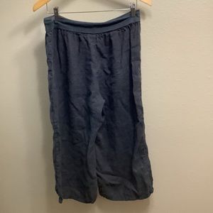 Flax wide leg linen capris